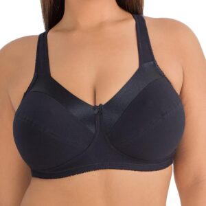 Women's Seamed Soft Cup Wirefree Cotton Bra with Satin Trim
