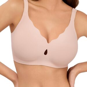 Bras for Women No Underwire Wave Push Up Wireless Bra Seamless Bras Full Coverage  Lift Everyday Bras