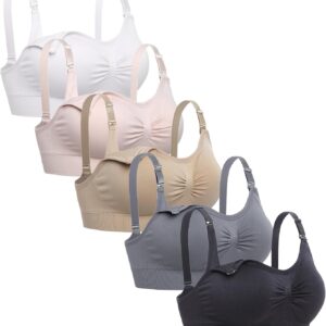Womens Seamless Nursing Bra Sleeping Maternity  for Breastfeeding Pack of 3