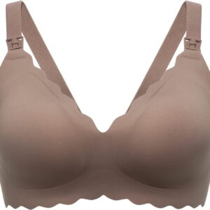 Nursing Bras for Breastfeeding, Seamless Pregnancy Maternity Bra Wireless Classic Jelly Strip Support Nursing Bra